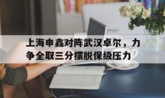 云开体育官网-包含上海申鑫对阵武汉卓尔，力争全取三分摆脱保级压力的词条